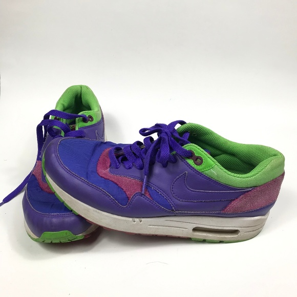 nike air max 1 green purple